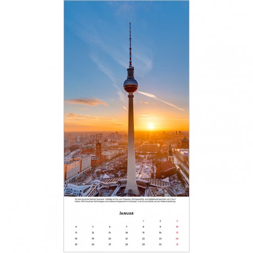 Kalender 30x60cm (weiß)