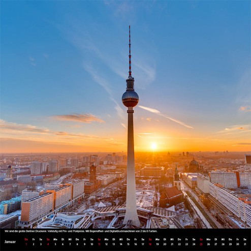 Kalender quadratisch 42x42cm (schwarz)
