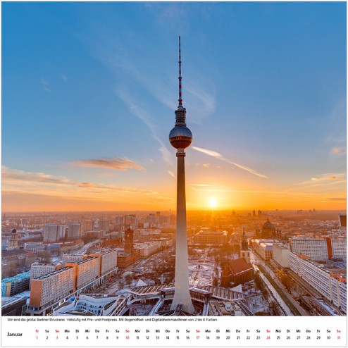 Kalender quadratisch 42x42cm (weiß)