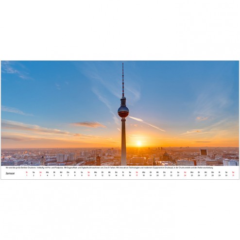 Kalender Panorama 60x30cm (weiß)
