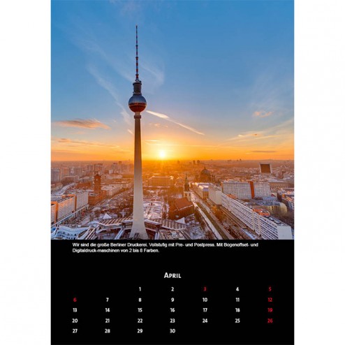 Kalender A4 hoch (schwarz)