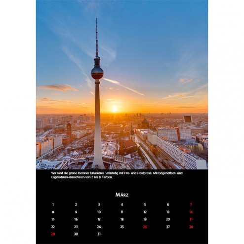 Kalender A4 hoch (schwarz)