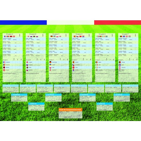 EM-Planer Frankreich 2016 (70x50cm)