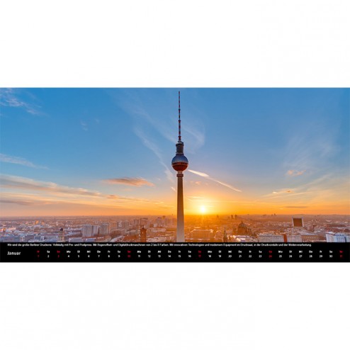Kalender Panorama 60x30cm (schwarz)