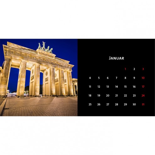 Tischkalender 21 x 10,5 (schwarz)