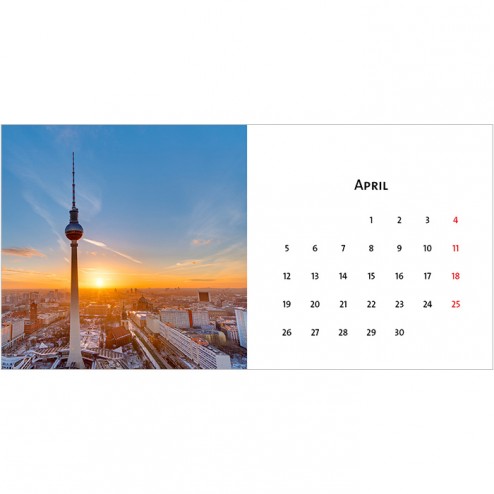 Tischkalender 21 x 10,5 (weiß)