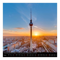 Kalender quadratisch 42x42cm (schwarz)