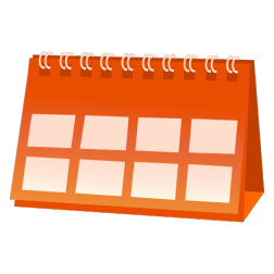 Tischkalender mit Wire-O-Bindung
