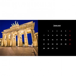 Tischkalender 21 x 10,5 (schwarz)