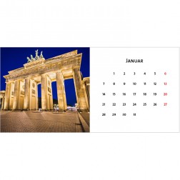 Tischkalender 21 x 10 (weiß)